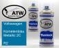 Preview: Volkswagen, Kometenblau Metallic 2C, R2: 400ml Sprühdose + 400ml Klarlack - Set, von ATW Autoteile West.